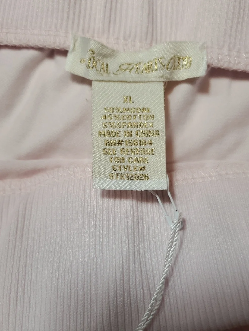 NWT Local Hearts Club Light Pink Lounge Pants Sweatpants Pajamas Juniors Size XL - Picture 4 of 6